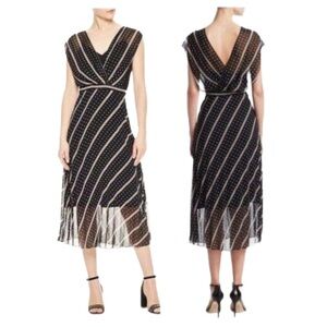 Sandro Paris Malka Keep On Dancing Midi Dress Size 36/ 6